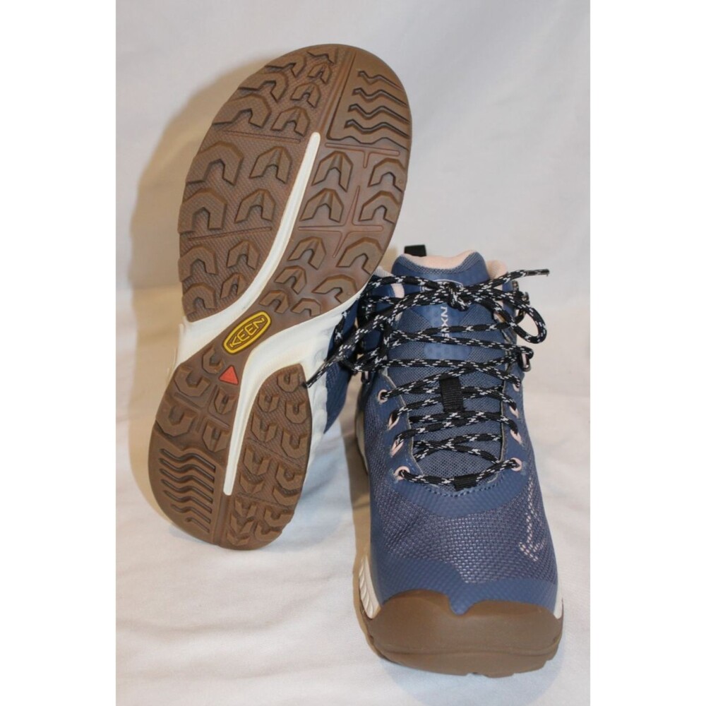 Keen Boots Nxis Evo Mid WP Hiking Textile‎ Synthetic Womens US 7.5 NIB BLUE GRAY - Picture 5 of 6